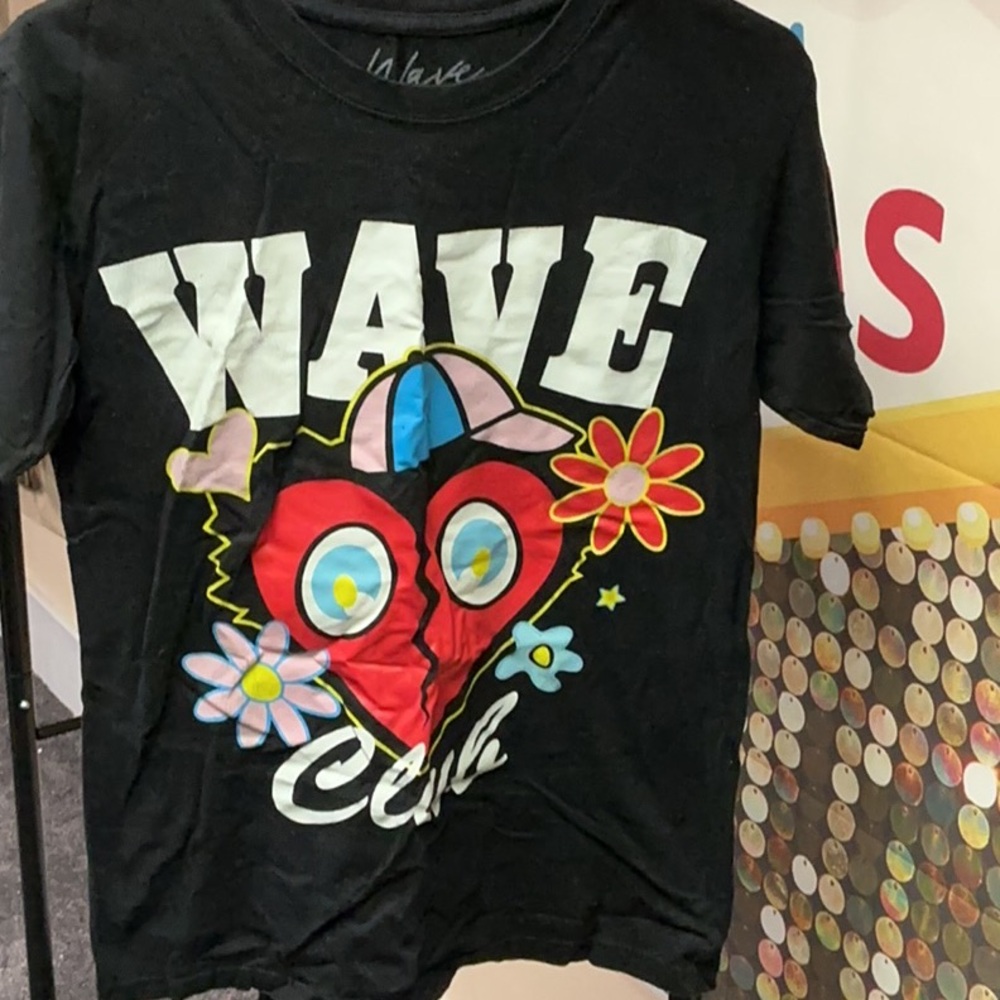 Black and Red Short Sleeve Graphic Tee